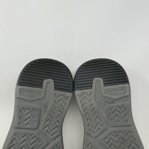 Skechers Parson Dewitt Slip Ins Shoes Mens 8.5 WW Extra Wide Fit Gray Comfort